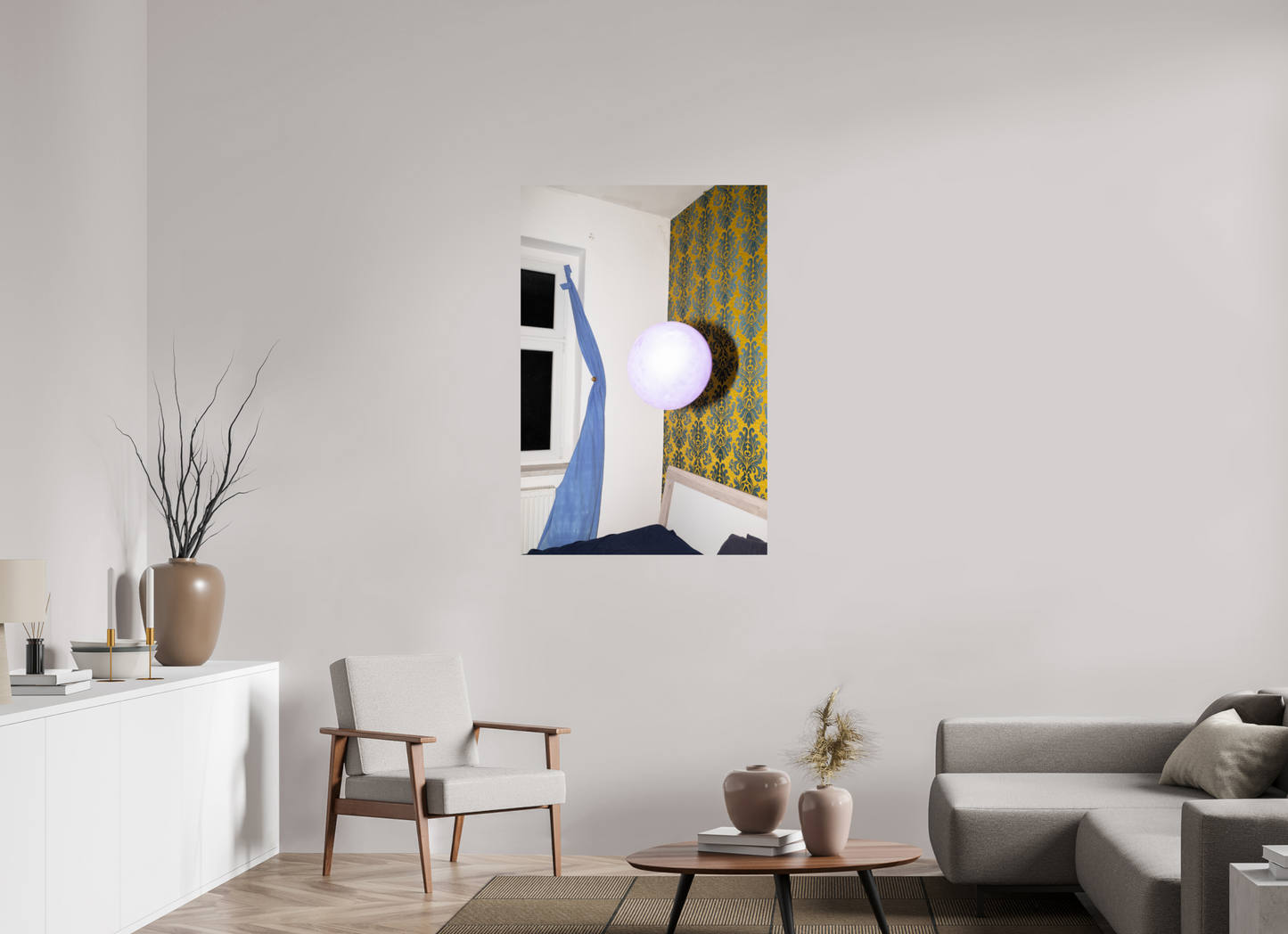 80 x 120 cm, Baryta unframed Falsk sol