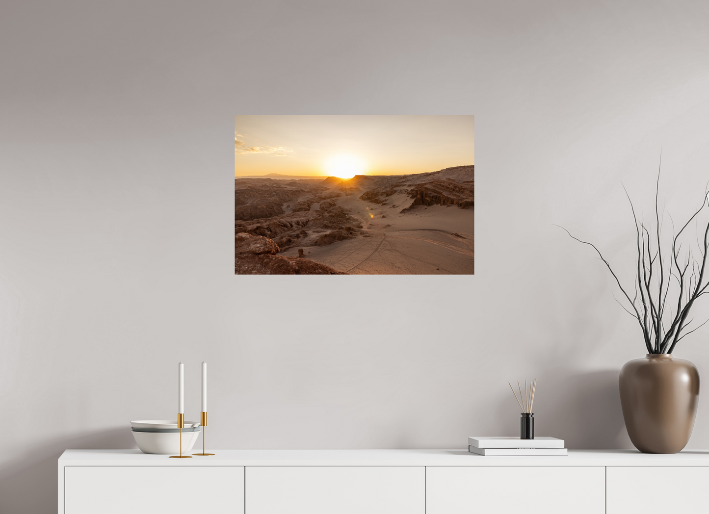 75 x 50 cm, Baryta unframed Atardecer