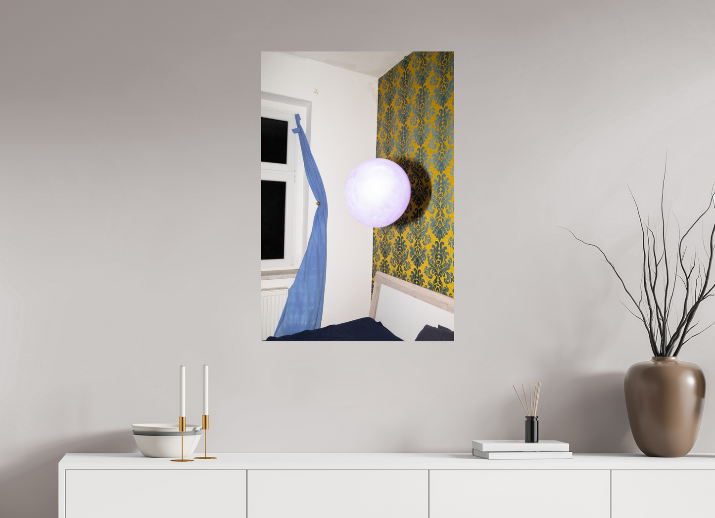 60 x 90 cm, Baryta unframed Falsk sol