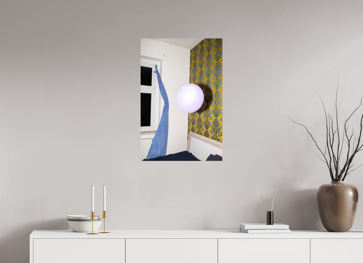 50 x 75 cm, Baryta unframed Falsk sol